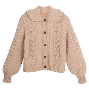 Maisonette wool blend knit cardigan
